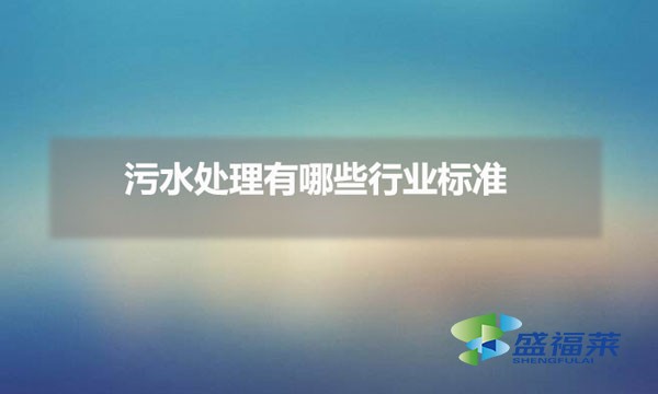 污水處理有哪些行業(yè)標(biāo)準(zhǔn)（污水處理規(guī)范編號是多少）